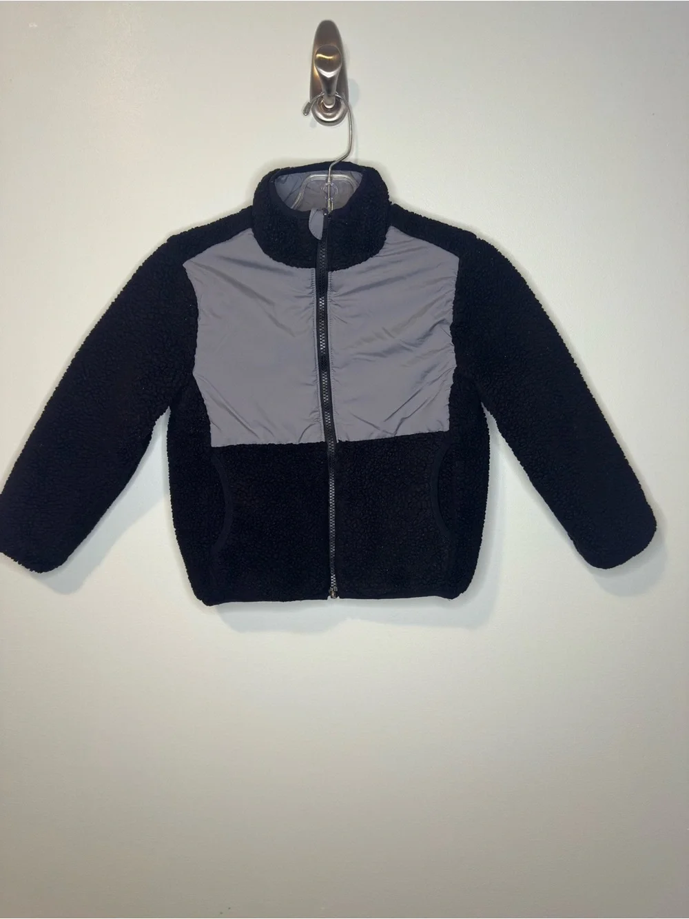 Member's Mark Boys Gray & Black Reversible Full-Zip Fleece Jacket
